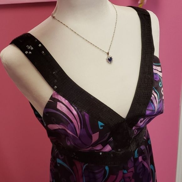 Guess 🖤💕💜Sequin Trim Light Dress Size 7 - Picture 8 of 11